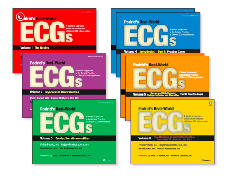 PODRID’S REAL-WORLD ECG SERIES COMPLETED (6 Vol-Sets)